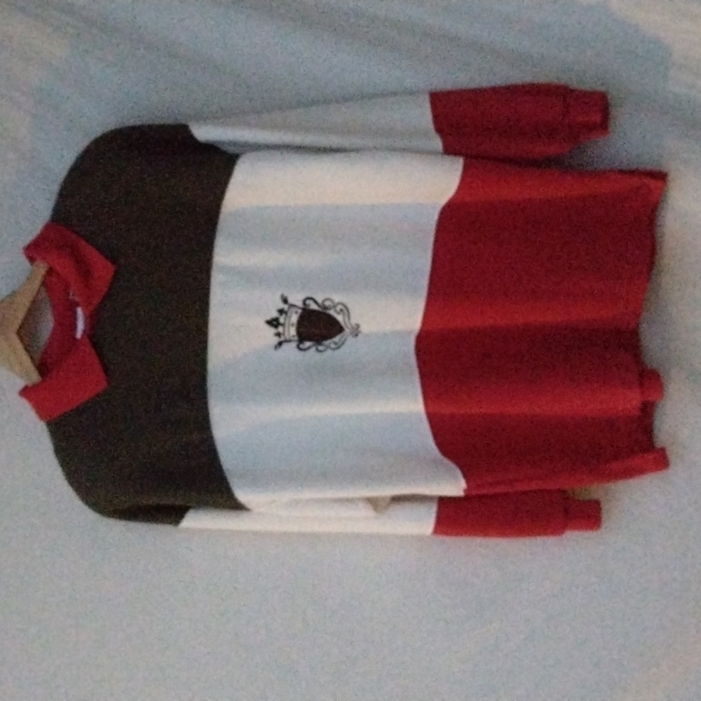 Vintage Koret Colorblock Striped Crest Long Sleeve Jersey Top Large Blokecore